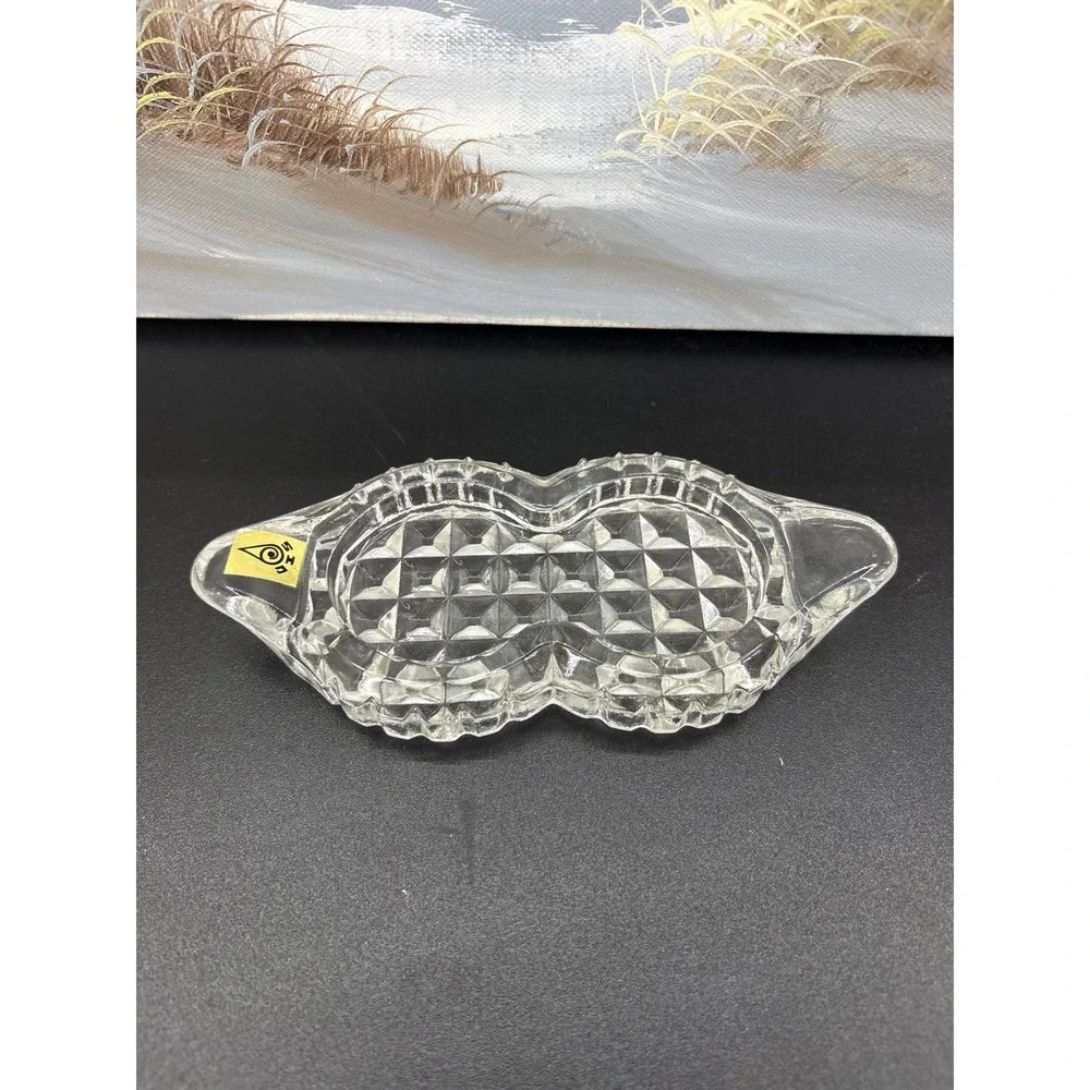 VthBohemia Crystal Clear Glass Caddy Underplate (only) for Salt &Pepper shakers
